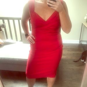 Red cocktail dress